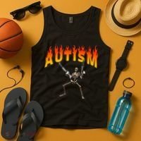 Autism Skeleton Tank Top thumb 4