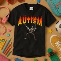 Autism Skeleton Kids T-Shirt thumb 3
