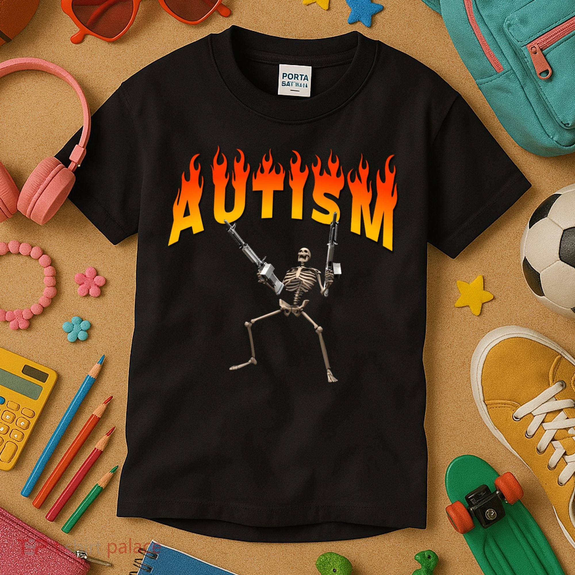 Autism Skeleton Kids T-Shirt
