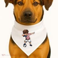 Argentina Soccer Argentinian Flag Pride Soccer Player USA-Made Doggie Bandana thumb 1