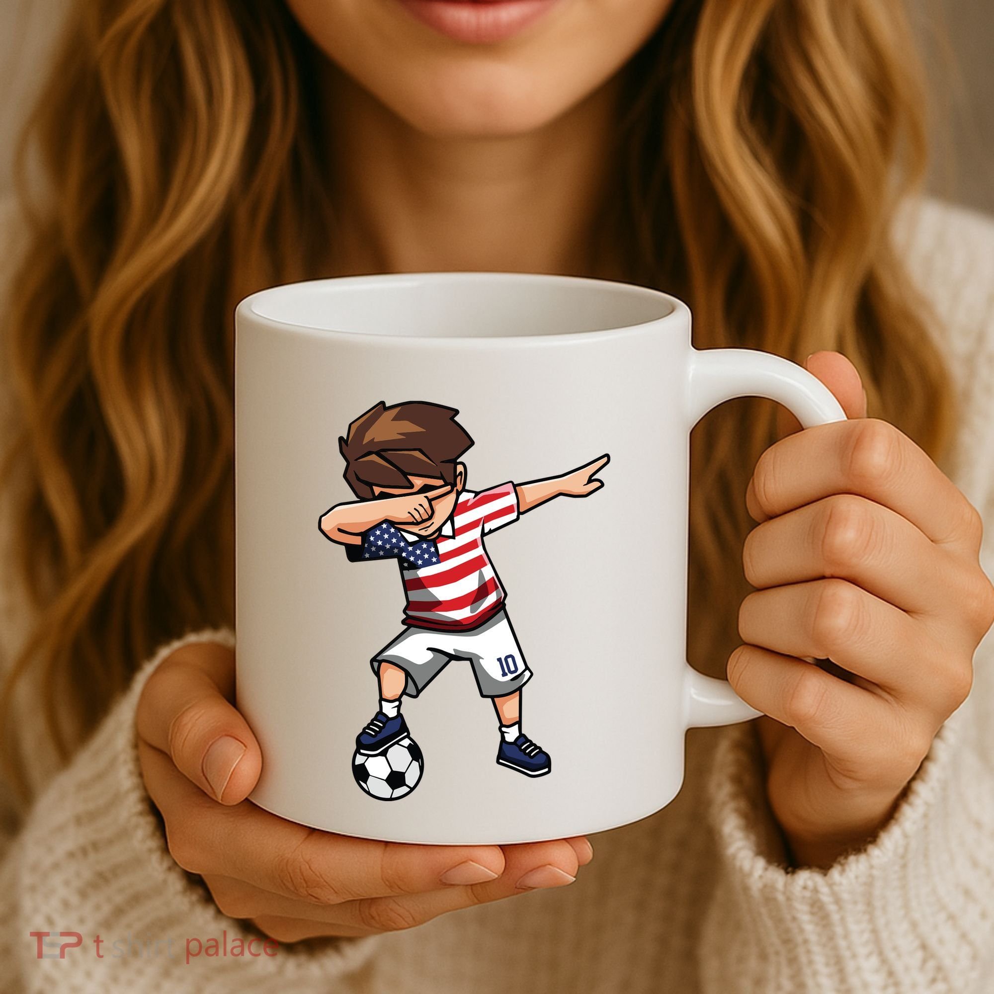Argentina Soccer Argentinian Flag Pride Soccer Player Coffee Mug