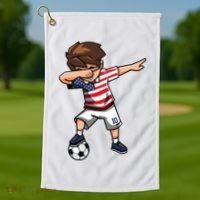 Argentina Soccer Argentinian Flag Pride Soccer Player Golf Towel thumb 1