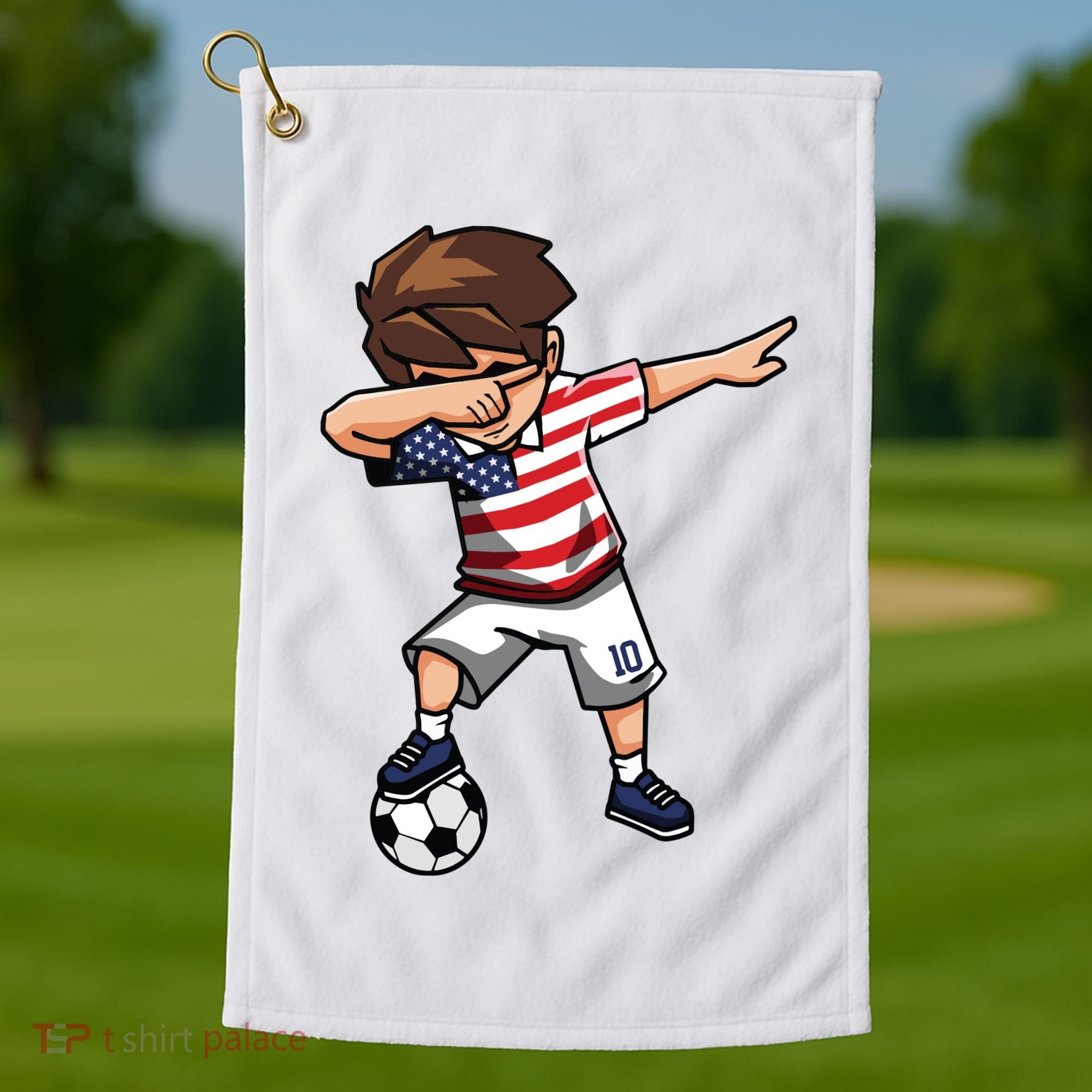 Argentina Soccer Argentinian Flag Pride Soccer Player Golf Towel