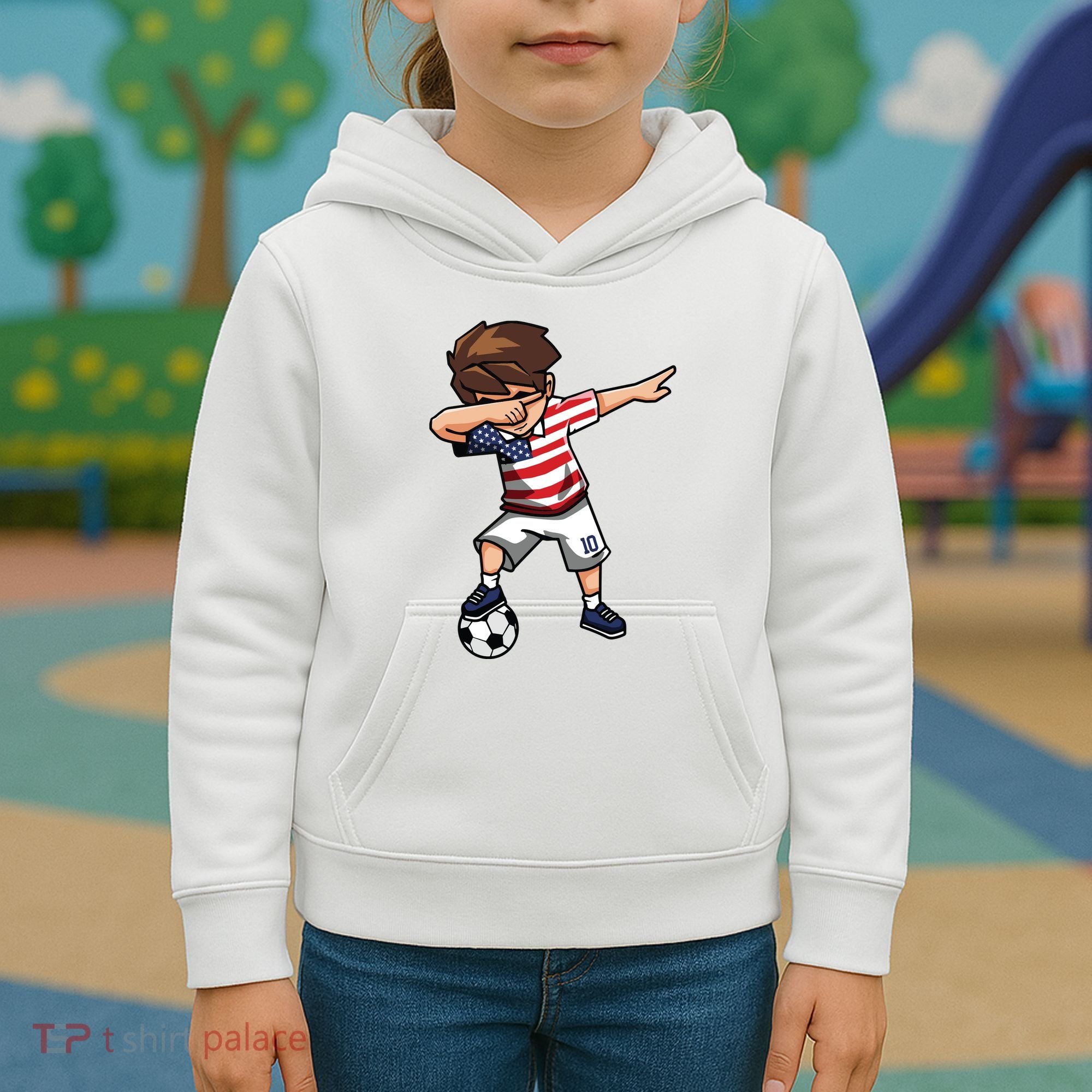 Argentina Soccer Argentinian Flag Pride Soccer Player Kids Hoodie
