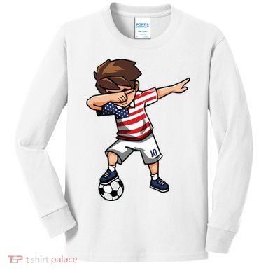 Argentina Soccer Argentinian Flag Pride Soccer Player Kids Long Sleeve Shirt