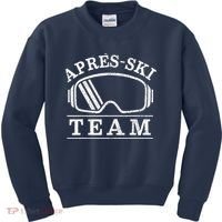 Apres Ski All Day Ski Cool Skier Winter Sports Skiing Kids Sweatshirt thumb 0