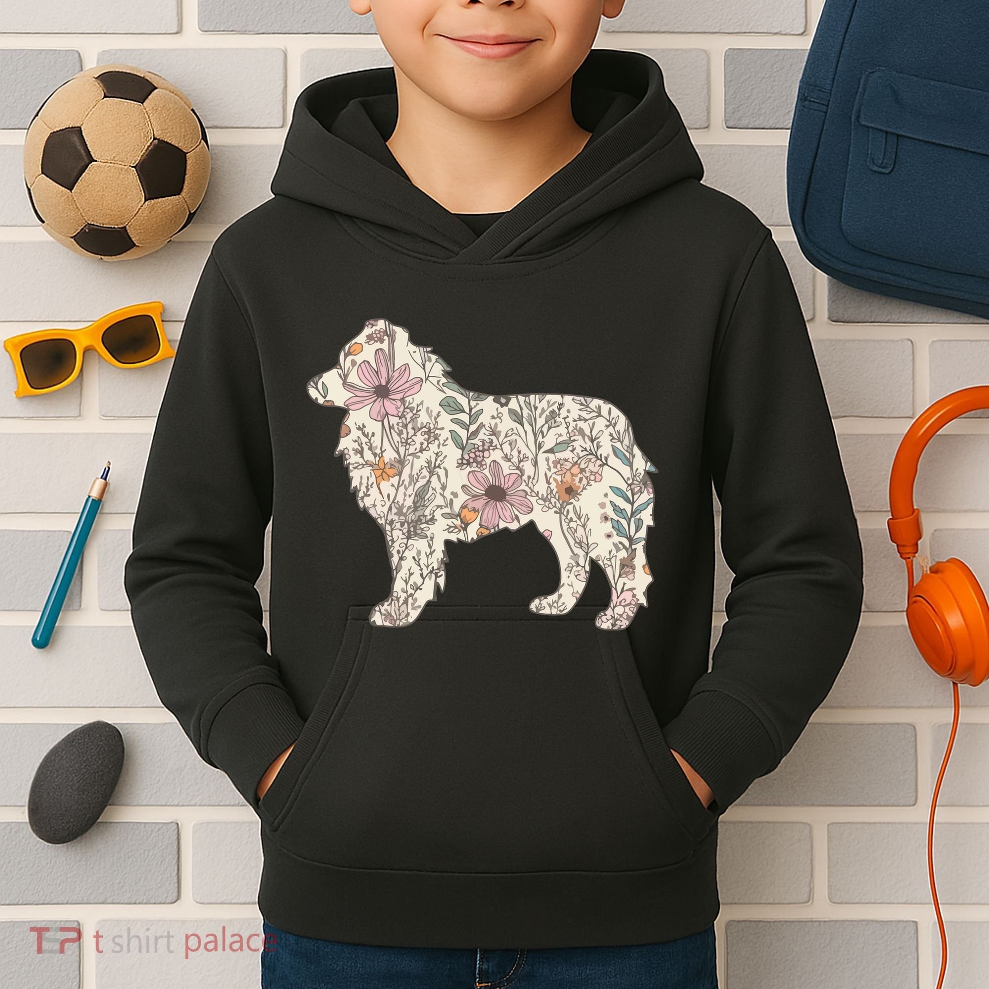 Australian Shepherd Aussie Dog Mom Kids Hoodie