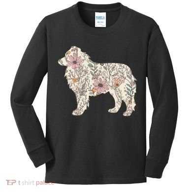 Australian Shepherd Aussie Dog Mom Kids Long Sleeve Shirt