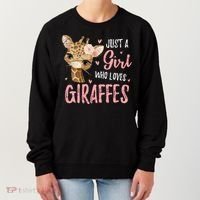 Africa Safari Animal Lover Giraffe Great Graphic Women's Sweatshirt thumb 0