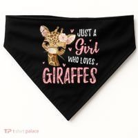 Africa Safari Animal Lover Giraffe Great Graphic USA-Made Doggie Bandana thumb 0
