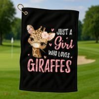 Africa Safari Animal Lover Giraffe Great Graphic Golf Towel thumb 1