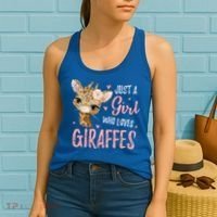 Africa Safari Animal Lover Giraffe Great Graphic Women's Tank Top thumb 2
