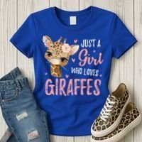 Africa Safari Animal Lover Giraffe Great Graphic Women's T-Shirt thumb 3