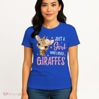 Africa Safari Animal Lover Giraffe Great Graphic Women's T-Shirt thumb 4