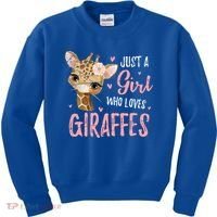 Africa Safari Animal Lover Giraffe Great Graphic Kids Sweatshirt thumb 0