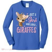 Africa Safari Animal Lover Giraffe Great Graphic Kids Long Sleeve Shirt thumb 0