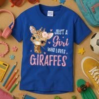 Africa Safari Animal Lover Giraffe Great Graphic Kids T-Shirt thumb 3