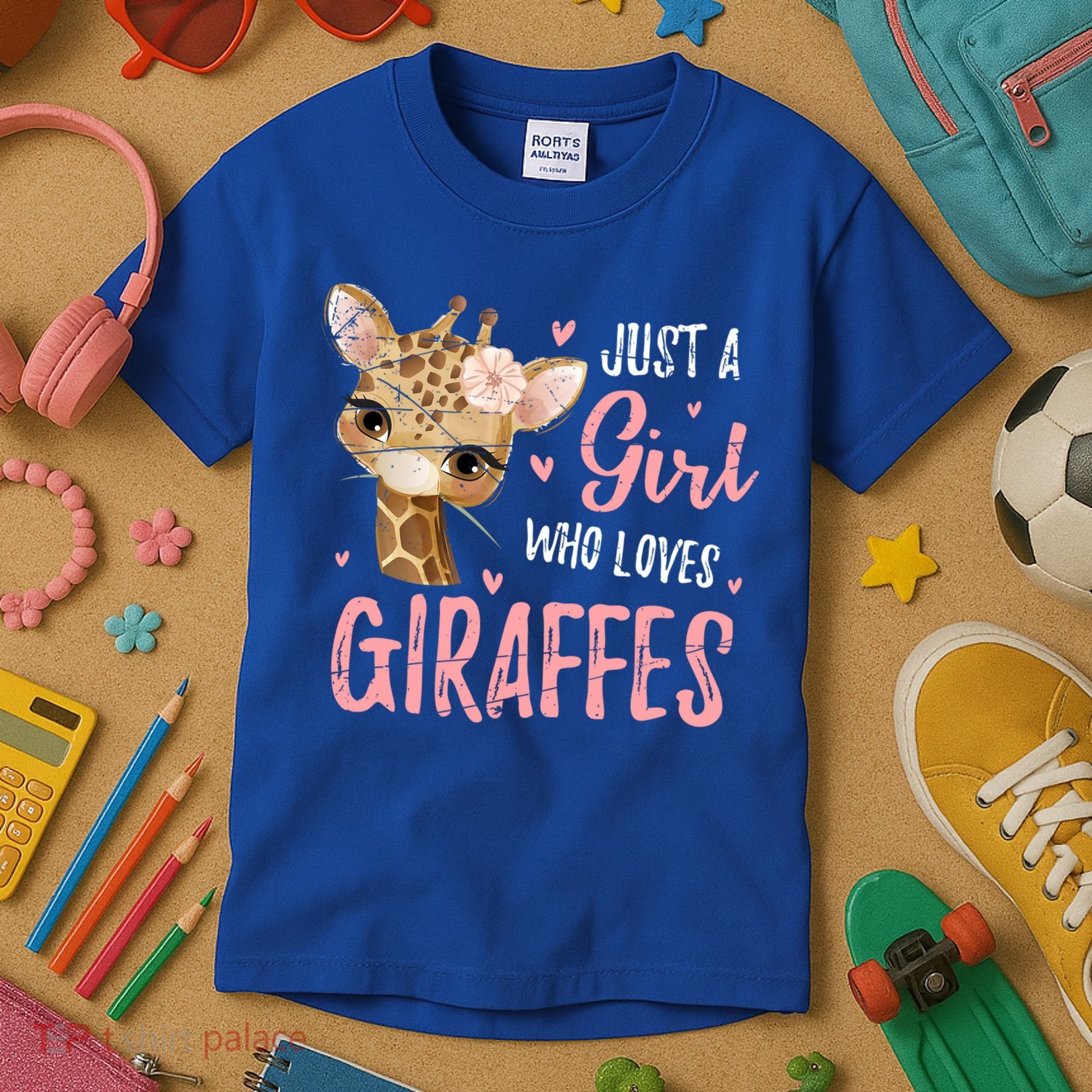 Africa Safari Animal Lover Giraffe Great Graphic Kids T-Shirt