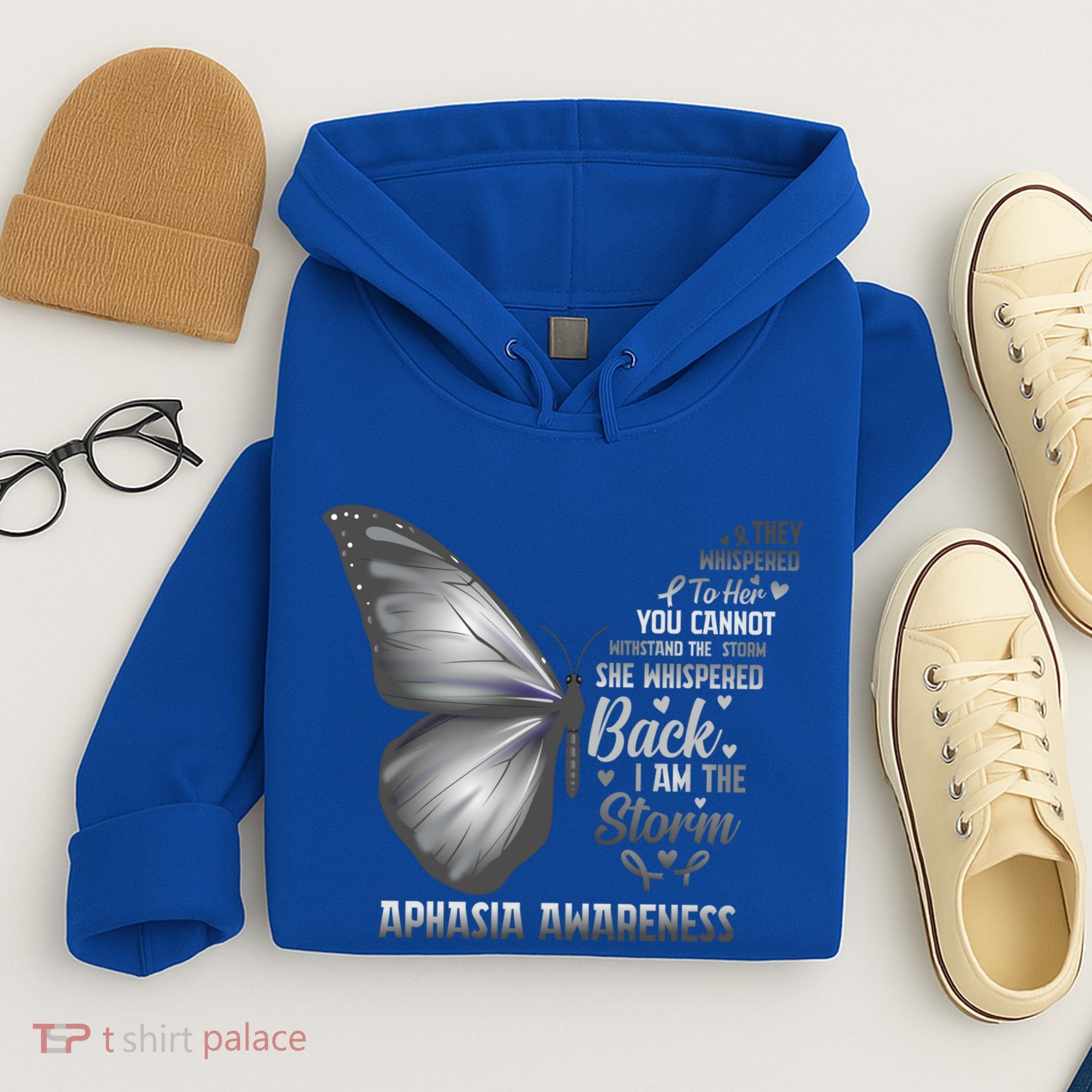 Aphasia Support Awareness Print Gift Hoodie