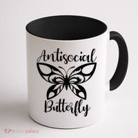 Anti Social Butterfly Coffee Mug thumb 1