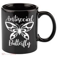Anti Social Butterfly 11oz C Handle Ceramic Mug thumb 0