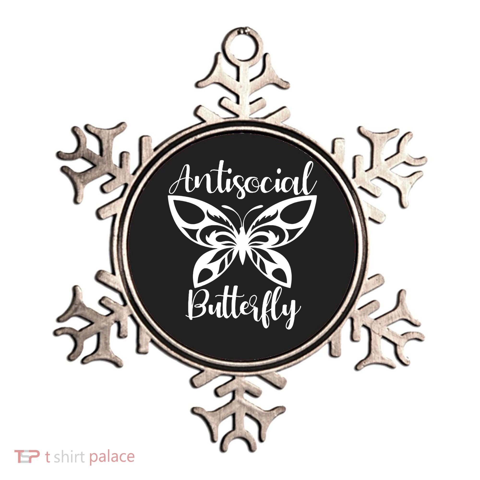 Anti Social Butterfly Ornament