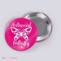 Anti Social Butterfly Button thumb 0