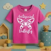 Anti Social Butterfly Toddler T-Shirt thumb 3