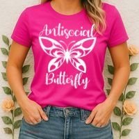 Anti Social Butterfly Women's T-Shirt thumb 2
