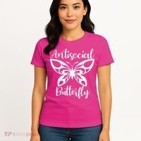 Anti Social Butterfly Women's T-Shirt thumb 4