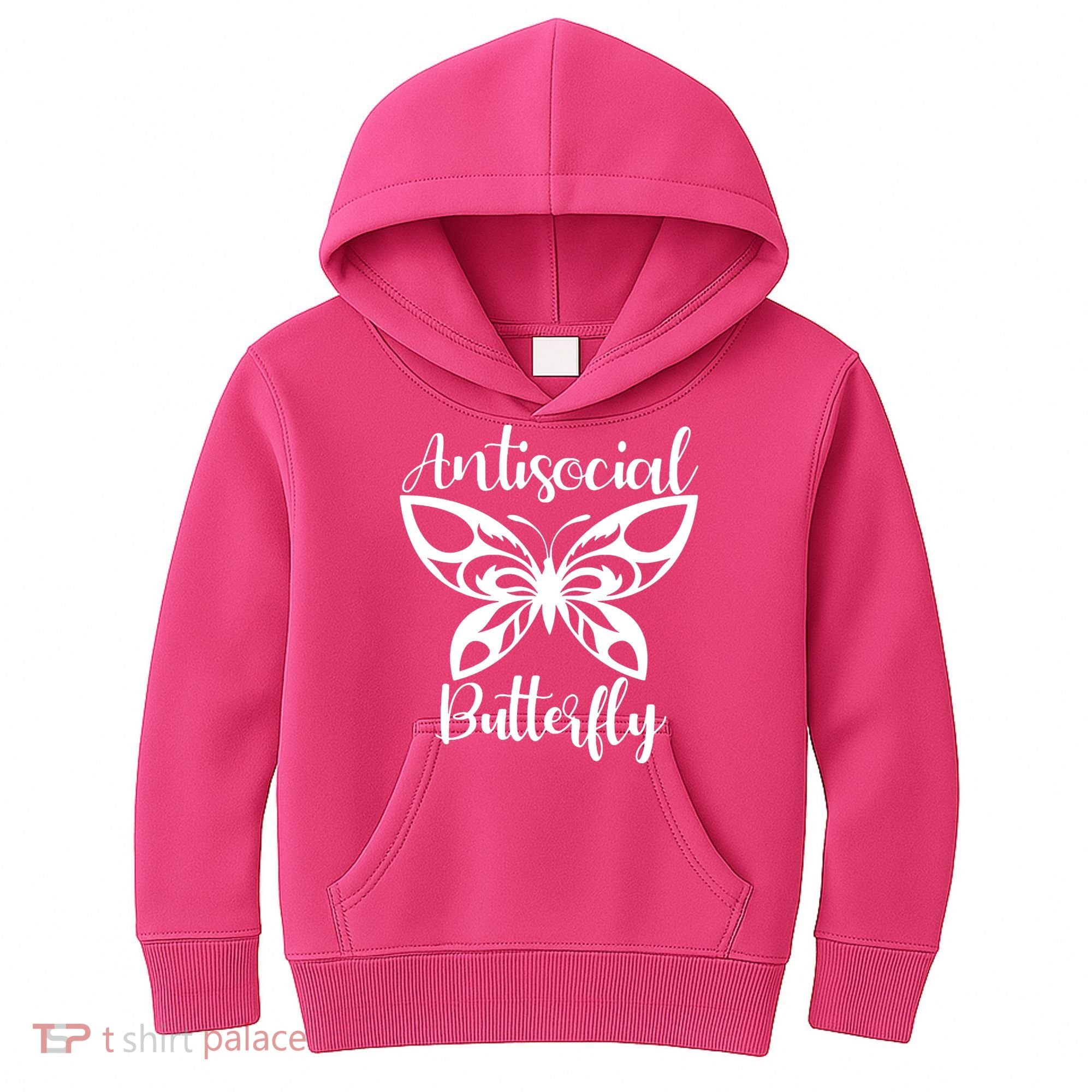 Anti Social Butterfly Kids Hoodie