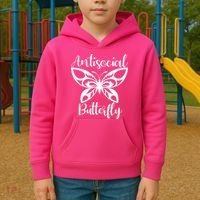 Anti Social Butterfly Kids Hoodie thumb 2