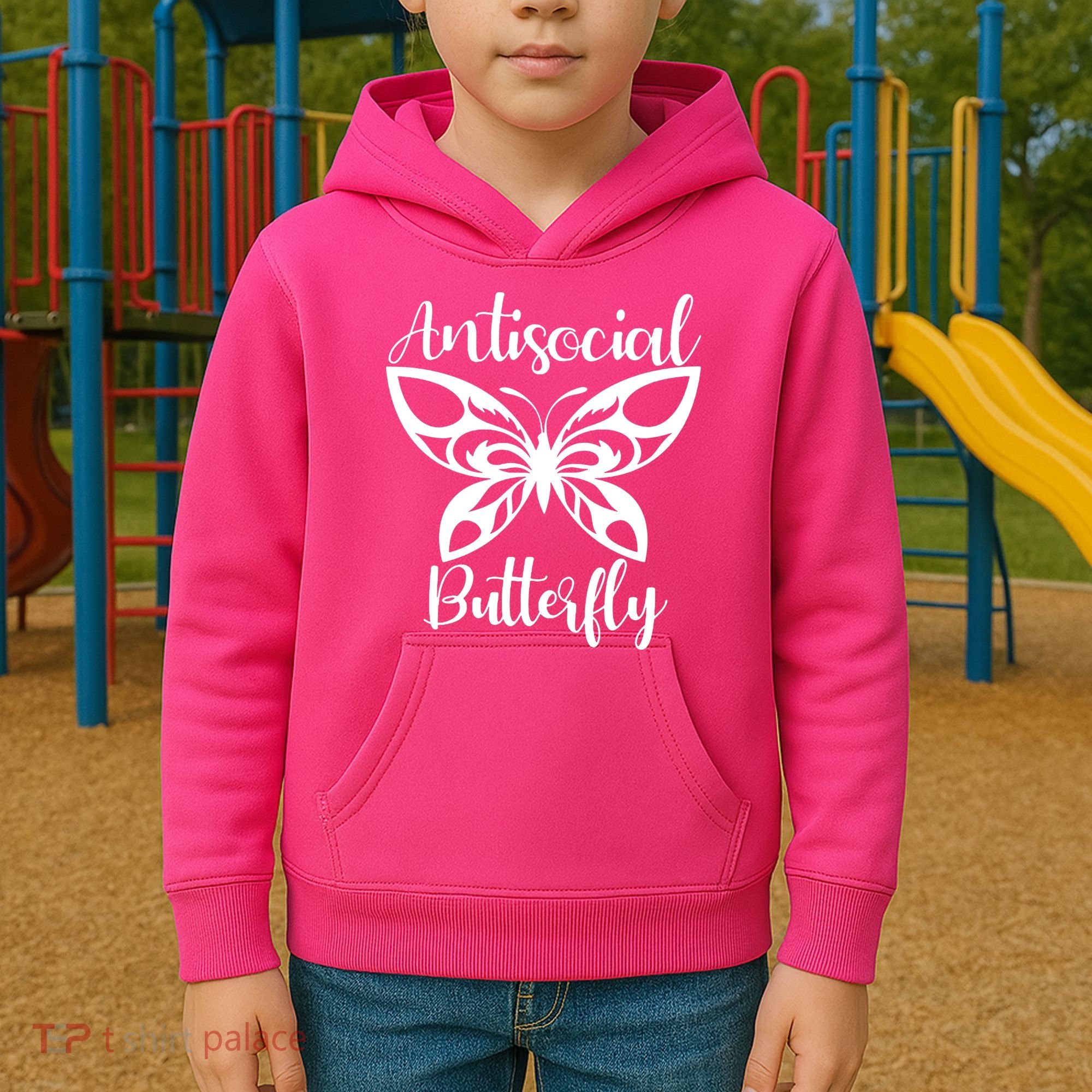 Anti Social Butterfly Kids Hoodie