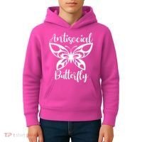 Anti Social Butterfly Kids Hoodie thumb 4