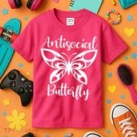 Anti Social Butterfly Kids T-Shirt thumb 3