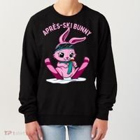Apres Ski Bunny Ing Wine Funny Skiing Pink Rabbit Party Funny Gift Women's Sweatshirt thumb 0