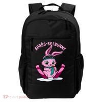Apres Ski Bunny Ing Wine Funny Skiing Pink Rabbit Party Funny Gift Backpack thumb 0