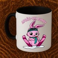 Apres Ski Bunny Ing Wine Funny Skiing Pink Rabbit Party Funny Gift Coffee Mug thumb 2
