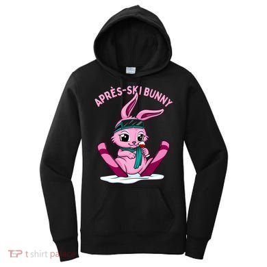 Apres Ski Bunny Ing Wine Funny Skiing Pink Rabbit Party Funny Gift Women's Hoodie
