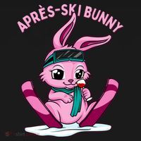Apres Ski Bunny Ing Wine Funny Skiing Pink Rabbit Party Funny Gift Women's Hoodie thumb 2