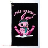 Apres Ski Bunny Ing Wine Funny Skiing Pink Rabbit Party Funny Gift Golf Towel thumb 0