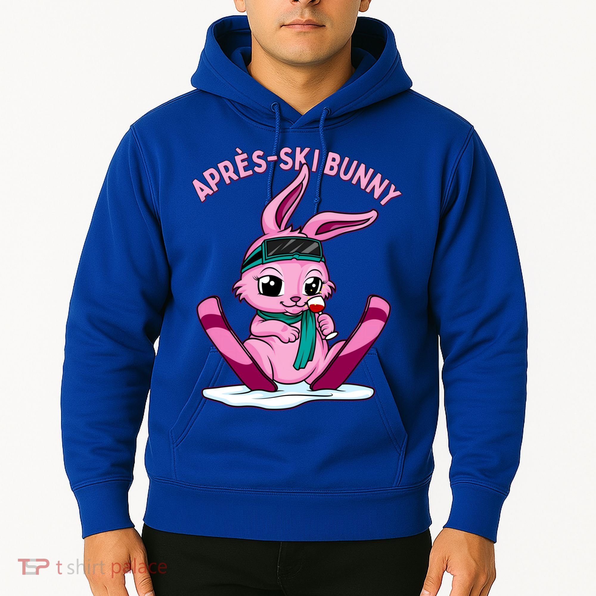 Apres Ski Bunny Ing Wine Funny Skiing Pink Rabbit Party Funny Gift Hoodie
