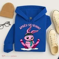 Apres Ski Bunny Ing Wine Funny Skiing Pink Rabbit Party Funny Gift Hoodie thumb 4