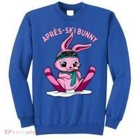 Apres Ski Bunny Ing Wine Funny Skiing Pink Rabbit Party Funny Gift Sweatshirt thumb 0