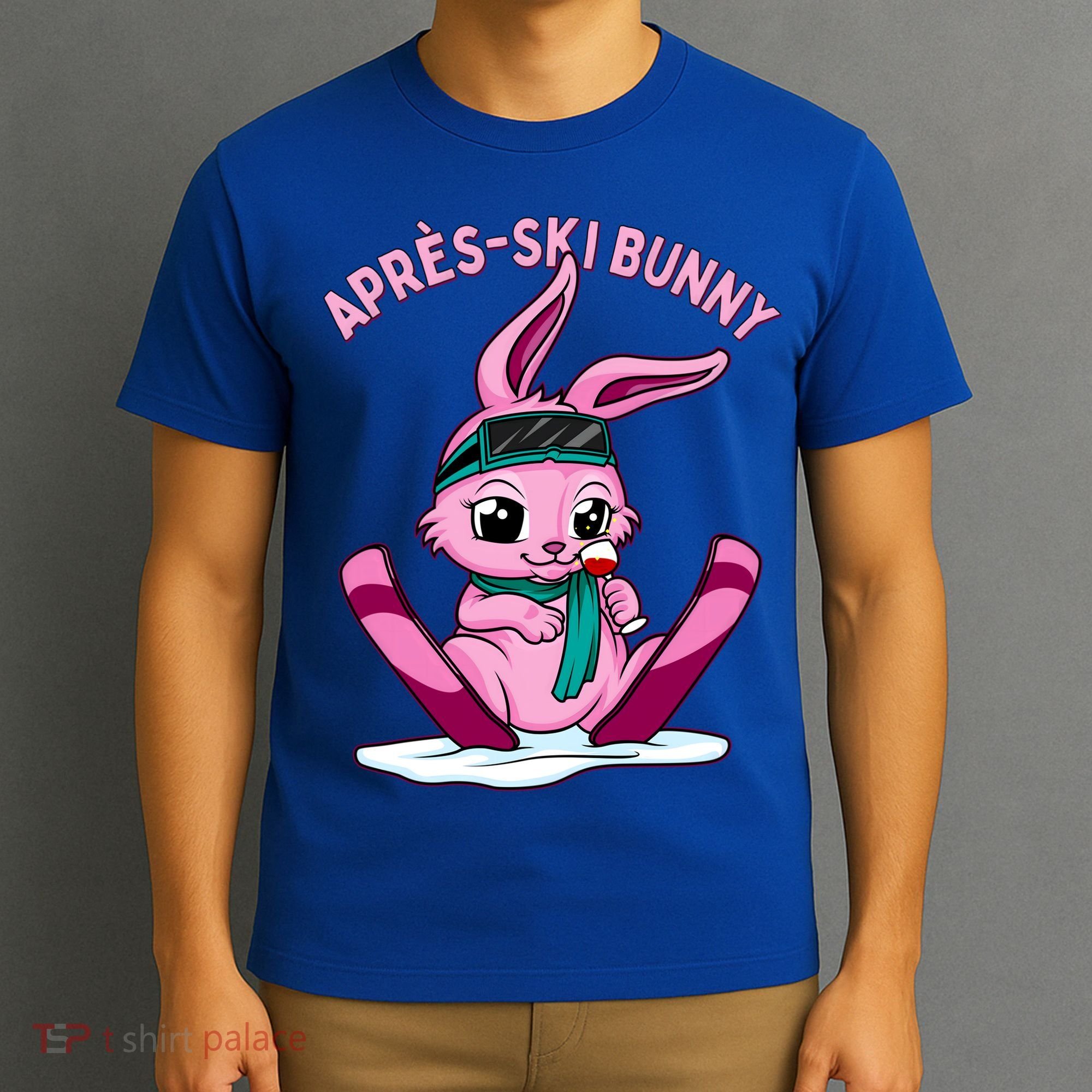 Apres Ski Bunny Ing Wine Funny Skiing Pink Rabbit Party Funny Gift T-Shirt