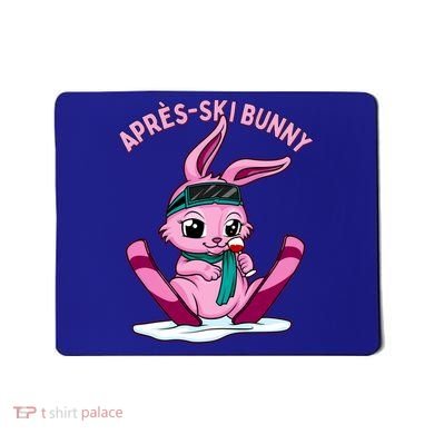 Apres Ski Bunny Ing Wine Funny Skiing Pink Rabbit Party Funny Gift Mousepad