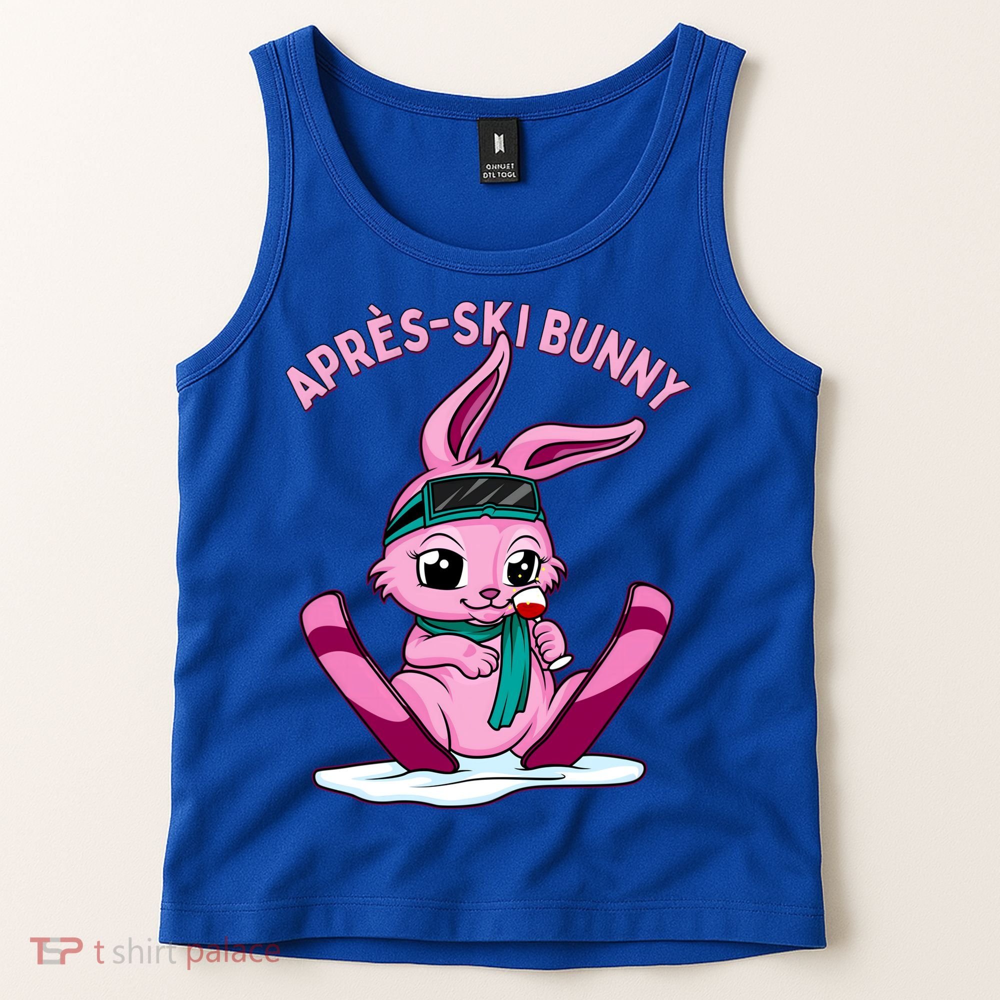 Apres Ski Bunny Ing Wine Funny Skiing Pink Rabbit Party Funny Gift Tank Top