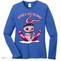 Apres Ski Bunny Ing Wine Funny Skiing Pink Rabbit Party Funny Gift Women's Long Sleeve Shirt thumb 0