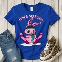 Apres Ski Bunny Ing Wine Funny Skiing Pink Rabbit Party Funny Gift Women's T-Shirt thumb 3