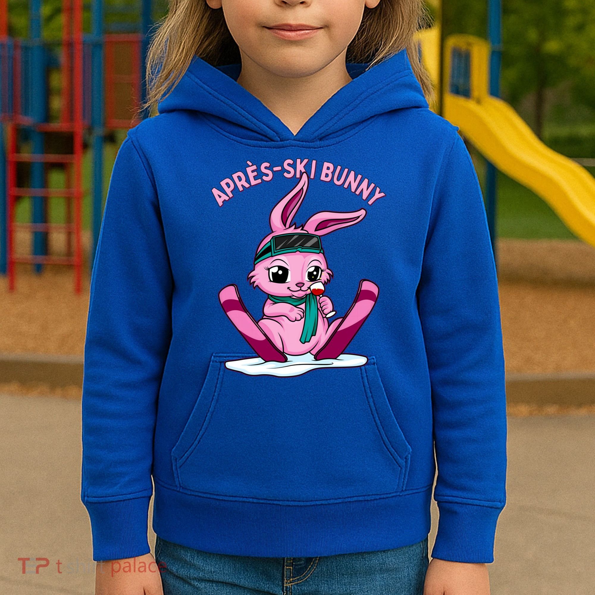 Apres Ski Bunny Ing Wine Funny Skiing Pink Rabbit Party Funny Gift Kids Hoodie